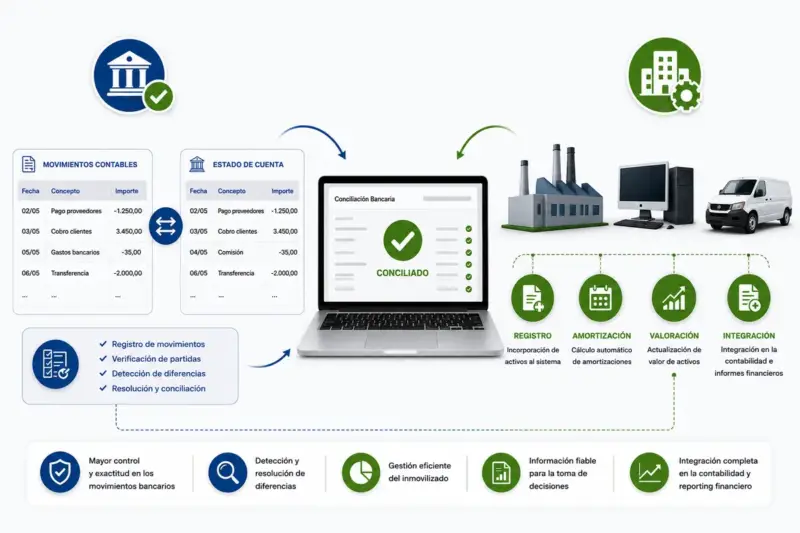 SAGE X3: CONCIALIACIÓN BANCARIA E INMOBILIZADO