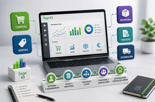 SAGE X3: FUNCIONALIDAD MÓDULOS DE FINANZAS Y DISTRIBUCIÓN PARA TÉCNICOS