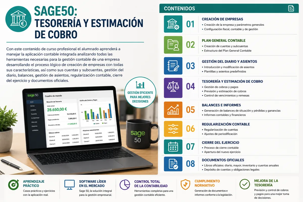 SAGE50: TESORERÍA Y ESTIMACIÓN DE COBRO