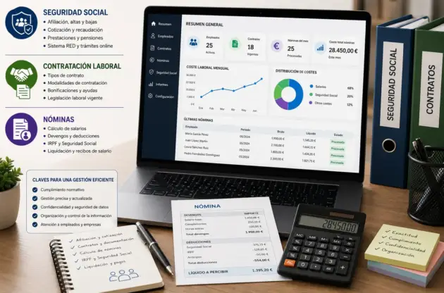 SEGURIDAD SOCIAL, CONTRATACIÓN LABORAL Y NÓMINAS